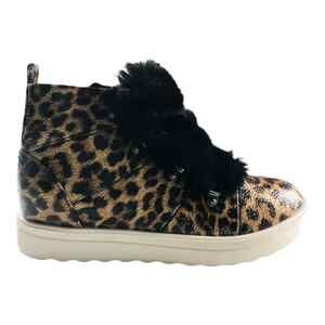 Comfort Plus High Top Fashion Sneakers Size 9 Fashion Shoes Zip Animal Print